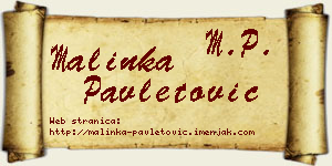 Malinka Pavletović vizit kartica